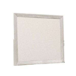 Royal Hampton Dresser Mirror with Beveled Design, Light Gray Wood Frame 38x44 - 1 of 4