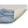 Stupell Industries Lines Of Sea Waves Printed Plush Bath Mat And Bath Rug, Design By Emma Peal, 18"X30" - 2 of 4