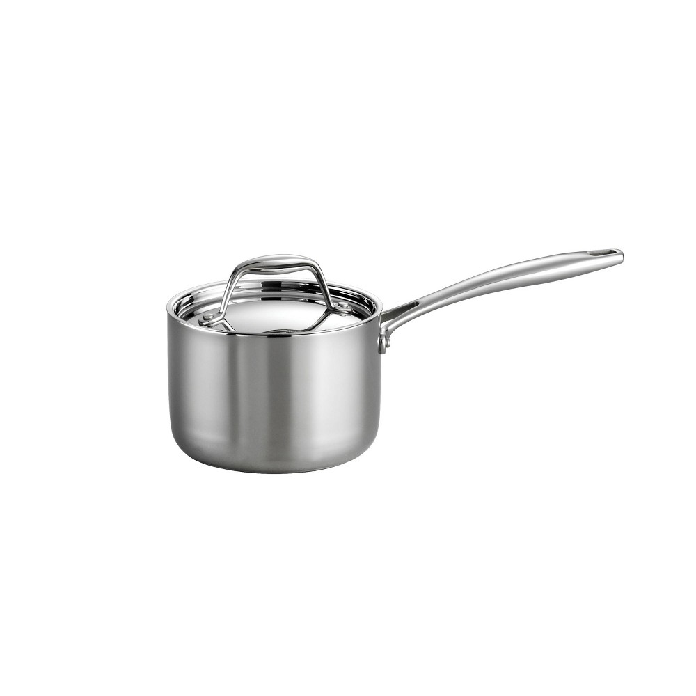 Photos - Pan Tramontina Gourmet Tri-Ply Clad 1.5qt Sauce  with Lid Silver: Stainless Steel, Dishwasher & Oven Safe, Induction Compatib 