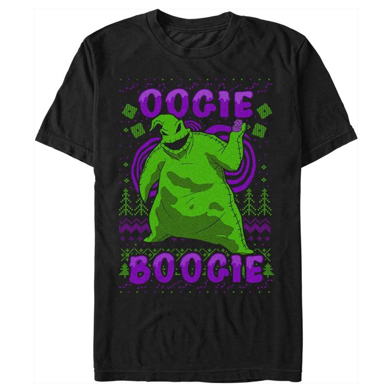 Men's The Nightmare Before Christmas Oogie Boogie Ugly Sweater T-Shirt, 1 of 6