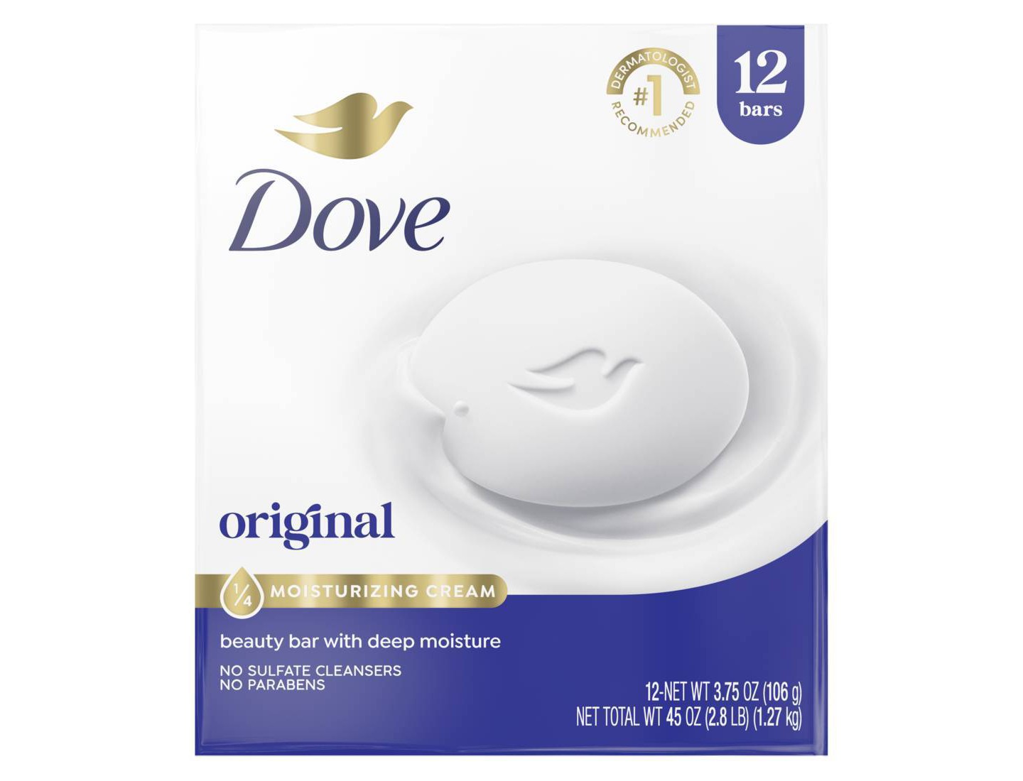 Крем-мыло Dove Beauty White, 12 шт. по 3.75 oz, цвет: Белый — фото 1