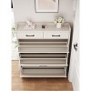 Shoe Cabinet With 3 Flip-Drawers & 2 Drawers, Narrow Shoe Storage Cabinet For Entryway, Freestanding Hidden Shoe Organizer - 4 of 4