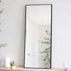 VYNXARIA 57"x20"/64"x25" Arched/Right Angle Full Length Mirror - Gold/Black Aluminum Frame, Freestanding. - 4 of 4