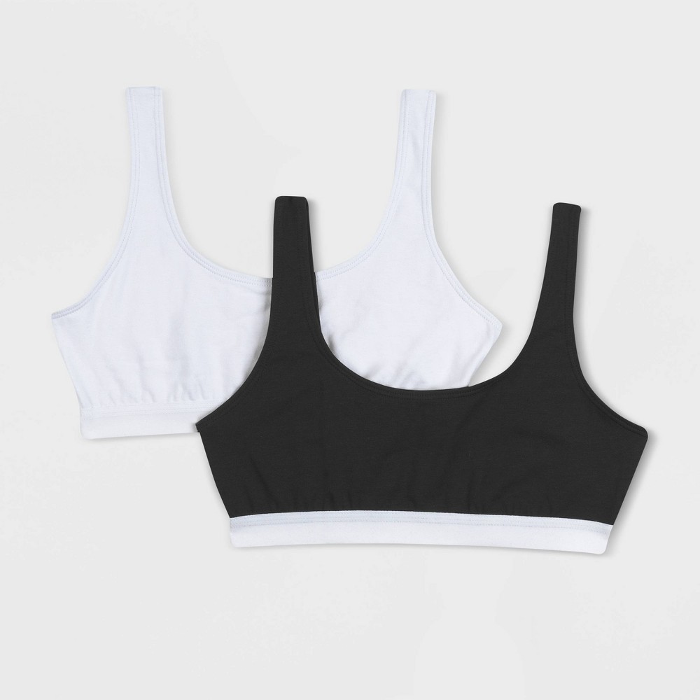 UPC 192503699727 product image for Hanes Women's Boyfriend Stretch 2pk Bra H559 - Black/White S | upcitemdb.com