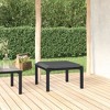 vidaXL Outdoor Poly Rattan Footstool - Weather-Resistant, Modular Design, Powder-Coated Steel Frame, Thickly Padded Cushion - Color: Black/Gray - 2 of 4