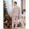 PATPAT Christmas Family Pajama Set: Reindeer and Christmas Tree Fair Isle Print Pajamas with Plaid Matching Socks - 3 of 4