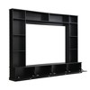 104.20"Large Wall Unit Entertainment Center with Bookshelves for TVs Up to 78'', Modern TV Console with Cabinets and Open Shelves, Black - 4 of 4