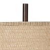Franklin Iron Works Tremont Industrial Table Lamp 31 1/2" Tall Bronze Metal Burlap Fabric Drum Shade for Bedroom Living Room Bedside Nightstand Office - 3 of 4