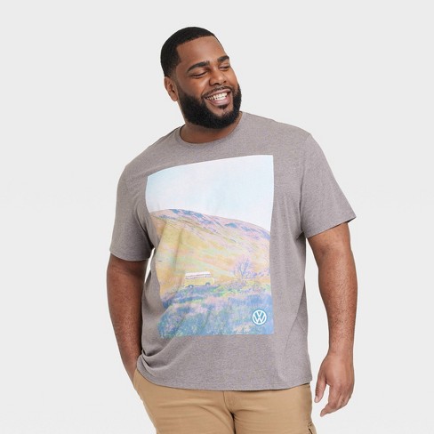 Big & Tall Regular Fit Short Sleeve T-shirt & Co™ Heathered Gray 5xlt : Target