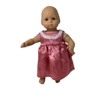 Doll Clothes Superstore Handmade Pink Brocade Dress Fits 14-16 Inch Baby Dolls