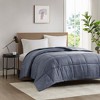 Minimalism Style Cooling Jersey Knit Down Alternative Comforter, Silky & Smooth Lightweight Bedding for All Season, Contemporary Design Bed Blanket - 2 of 4