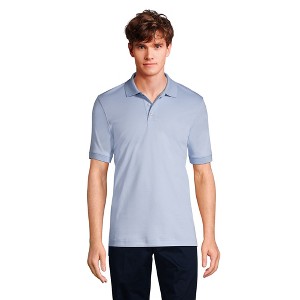 Lands' End School Uniform Men's Long Sleeve Interlock Polo Shirt - 1 of 4