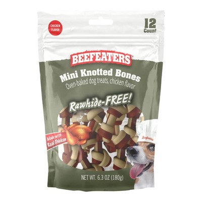 Beefeaters Rawhide Free Mini Knotted Bone, 12ct : Target