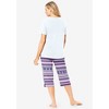 Dreams & Co. Plus Size 2-Piece Capri PJ Set - 3 of 4