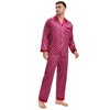INSPIRE CHIC Men's 2 Pieces Button Down Printing Sleepshirt Casual Pattern Pajamas Set - 2 of 4