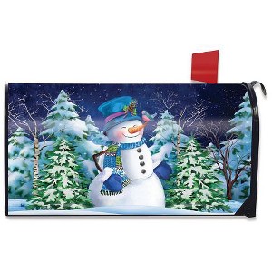 Briarwood Lane Snowfall Celebration Winter Magnetic Mailbox Cover Bluebird Snowy Standard - 1 of 3
