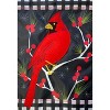 Briarwood Lane Winter Cardinal Burlap Garden Flag Berries 12.5" - 3 of 4