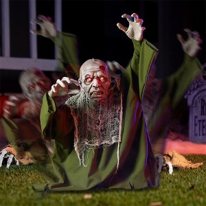 Joyfy Halloween Decor Zombie Groundbreaker, Light Up Eyes Creepy Animated Zombie for Halloween Party Outdoor Lawn Patio Yard Decoration - 1 of 4