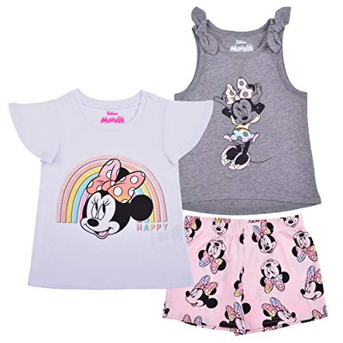 Disney Minnie Mouse Toddler Girls Tank Top And Shorts White 4t : Target