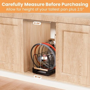 LunaLulinlk Pots and Pans Organizer for under Cabinet, Pull out Pan Organizers inside Cabinet for Kitchen Cabinet Organizers and Storage - 1 of 4