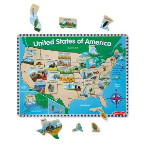 Melissa & Doug USA Map Kids' Wooden Puzzle - 45pc - 1 of 4