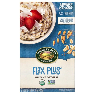 Nature's Path, Organic Instant Oatmeal, Flax Plus, 8 Packets, 14 oz