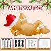10FT Christmas Inflatables Outdoor Decorations, Giant Lying Gingerbread Inflatable with Built-in LED Lights Xmas Blow Up Yard Decoration - 3 of 4