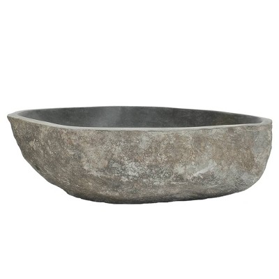 Natural River Stone Oval Bathroom Vanity Sink