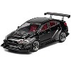 Subaru VAB WRX S4 Widebody Black Metallic with Red Interior with Extra Wheels 1/64 Diecast Model Car by CM Model - 3 of 4