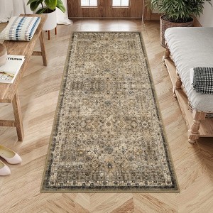 Washable Area Rugs for Living Room Boho Large Soft Floor Rug Indoor Non Slip Carpet - 1 of 4