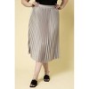 Women's Chic Pleated Satin Skirt for Plus Sizes | Sunburst Design - GILLI - 4 of 4