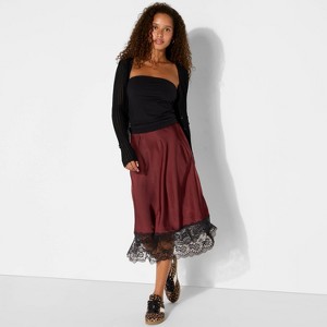 Women's Lingerie Slip Midi Skirt - Wild Fable™ - 1 of 3