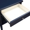 Vynxaria Madison Midnight Blue Nightstand ¨C Stylish and Functional with Open Shelf and Full Extension Drawer for Modern Bedrooms - 4 of 4