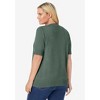 Woman Within Plus Size Perfect Elbow-Length Sleeve Cardigan - 3 of 4