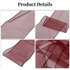 Unique Bargains Organza Chair Sashes Self-Tie 108.27"x6.69" Wine Red 20 Pcs - 3 of 4