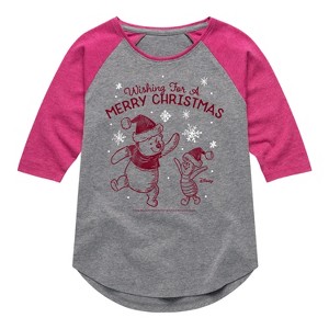 Girls' - Winnie the Pooh - Pooh & Piglet Wishing for a Merry Christmas - 1 of 4