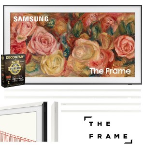 Samsung 55 inch The Frame QLED 4K TV 2024 + Bezel Modern White & 26 Month Protection - 1 of 4