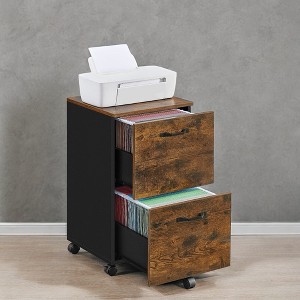 2-Drawer File Cabinet, Filing Cabinet for Home Office, Small Rolling File Cabinet, Printer Stand, Hanging File Folders, Modern Style - 1 of 4