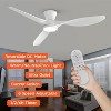 TALOYA 52 in. Indoor Ceiling Fan with Light and Remote, Flush Mount Low Profile,Quiet Reversible DC Motor, 3 CCT Light,White - 3 of 4