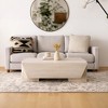 Royal Hampton Coffee Table | 45" Rectangular Handcrafted Mango Wood | Solid Asymmetric Base - 2 of 4
