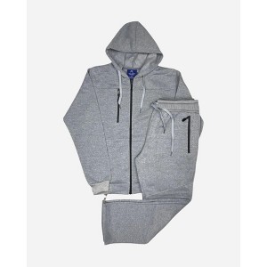 Men's Sweatsuit Soft Fleece Sweat Jacket with Sweatpants - 1 of 4