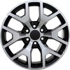 OE Wheels LLC CV92-20090-6550-27MB Black Machined Wheel Painted (20 x 9. inches /6 x 139 mm, 27 mm Offset) - 2 of 4