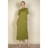 Slickblue Women's Casual Side Pocket Tee Dress, Short Sleeve Jersey Knit, Relaxed Fit, 12 Color Options, Size S-L - 2 of 4