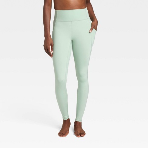 Women's Brushed Sculpt High-rise Pocketed Leggings 28 - All In Motion™  Fern Green Xs : Target