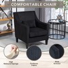 27"W Accent Chair Upholstered Arm Chair Padding Lounge with Pillow and Scooped Arms, Corduroy-ModernLuxe - 3 of 4