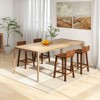 Tangkula 24.5" Solid Wood Bar Stools Set of 4 Home Counter Kitchen Stools w/ Low Backrest & Footrest - 2 of 4