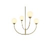 Elegant Lighting Nyomi 30-Inch Black Chandelier with Artistic Minimalism - 3 of 4