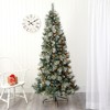 Nearly Natural 7-ft Frosted Tip British Columbia Mountain Pine Artificial Christmas Tree with 400 Clear Lights, Pine Cones and 882 Bendable Branches - 4 of 4