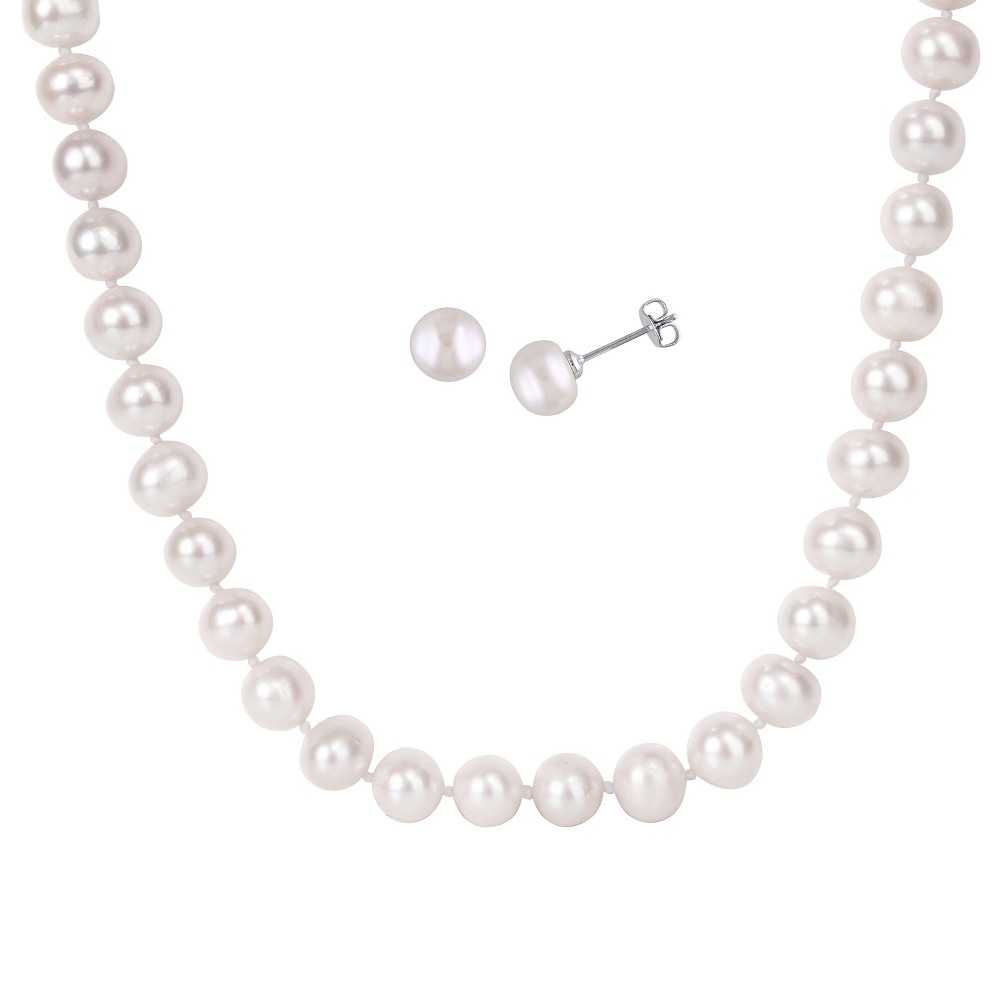 Photos - Other Jewellery 9-10mm Freshwater Cultured Pearl Necklace and 8-9mm Freshwater Cultured Pe