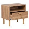 Prinpop 1 Drawer 1 Shelf Nightstand - NST9614 - Oak - Safavieh - 4 of 4